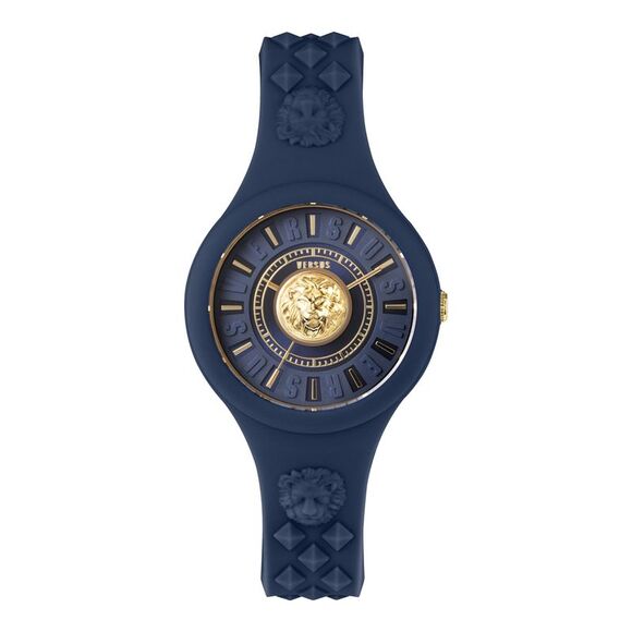 Versus Versace Fire Island Lion Strap Watch Blue Womens - Picture 1 of 6